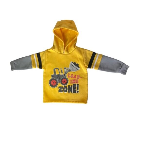 Baby Boy's Yellow Fleece Hoodie Size 24M New - Picture 1 of 6